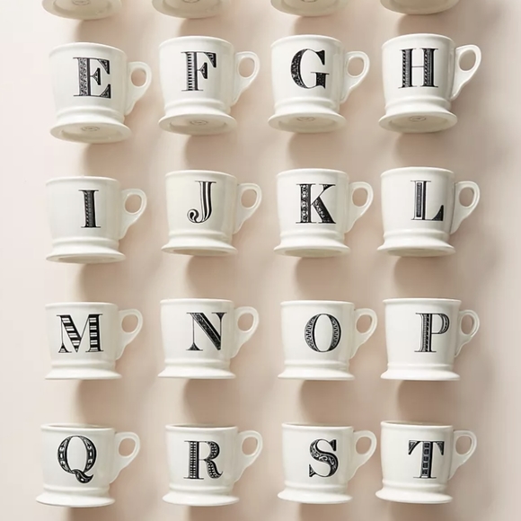 Anthropologie N initial monogrammed letter mug - Picture 5 of 6